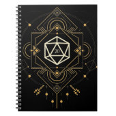 Sacred D20 Dice Minimalist Geometry Tabletop RPG Notitieboek (Voorkant)