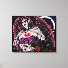 Sacred - De donkere engel uitgestrekte canvas prin Afdruk