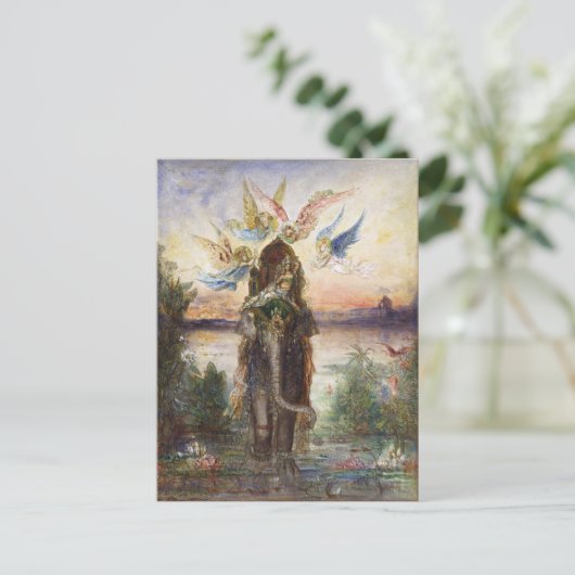 Sacred Elephant (Péri) van Gustave Moreau Briefkaart (Staand voorkant)