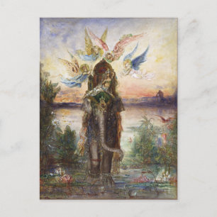 Sacred Elephant (Péri) van Gustave Moreau Briefkaart