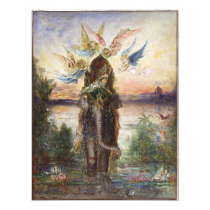 Sacred Elephant van Gustave Moreau Foto Afdruk
