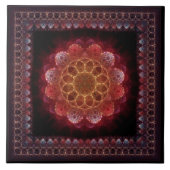 Sacred esoteric fractal framed ornament tegeltje (Voorkant)