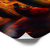 Sacred Fire Beneath the Starry Night Perfect Poster (Hoek)