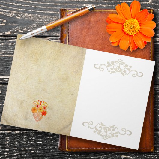 Sacred Floral Heart Mexican Baroque Charm Kaart