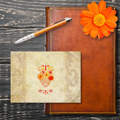 Sacred Floral Heart Mexican Baroque Muse Notitiekaartje