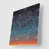 Sacred G Sunset Vierkante Klok (Hoek)