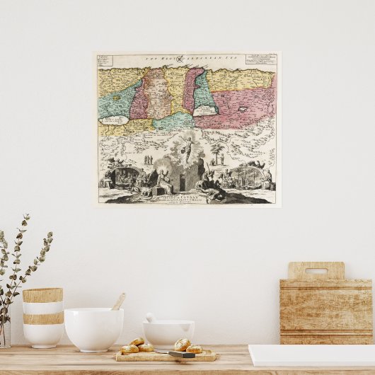 Sacred Geography, reizen van Jezus Poster (Keuken)