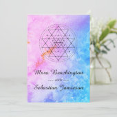 *~* Sacred Geometry Abstracte Waterverf Weddenscha Kaart (Staand voorkant)