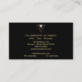 *~* Sacred Geometry Alchemy Boho Gold Triangle Visitekaartje (Achterkant)