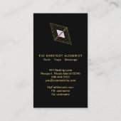 *~* Sacred Geometry Alchemy Gold Boho Triangles Visitekaartje (Achterkant)