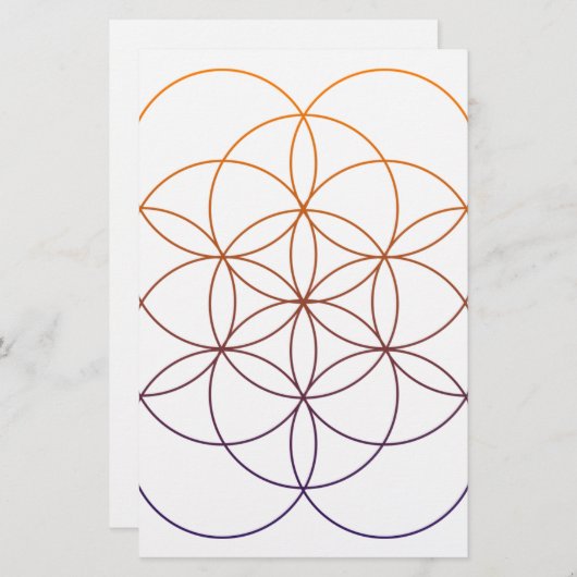 Sacred Geometry Briefpapier (Voorkant / Achterkant)