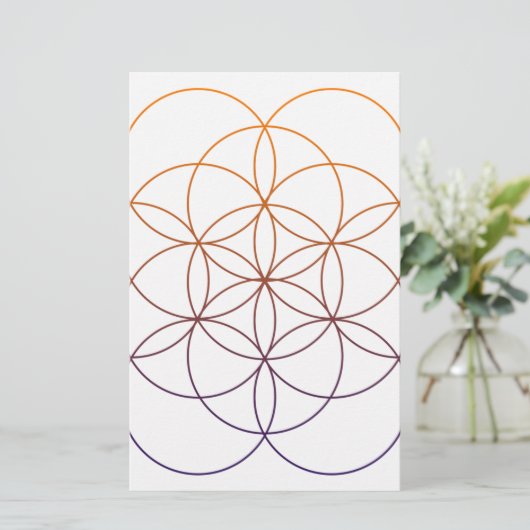 Sacred Geometry Briefpapier (Staand voorkant)