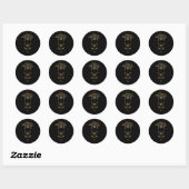 Sacred Geometry D20 Dice Tabletop RPG Ronde Sticker (Vel)