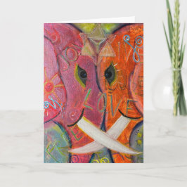 Sacred Geometry Elephant Original ART Kaart