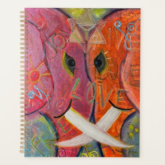 Sacred Geometry Elephant Original ART Planner (Voorkant)