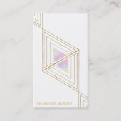 *~* Sacred Geometry Gold Boho Triangles Alchemy Visitekaartje (Voorkant)
