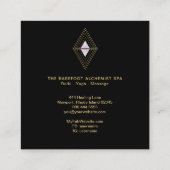 *~* Sacred Geometry Gold Geometric 2 Triangles Vierkante Visitekaartje (Achterkant)