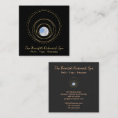 *~* Sacred Geometry Gold Geometric Boho Cosmic Vierkante Visitekaartje (Voorkant / Achterkant)