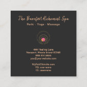 *~* Sacred Geometry Gold Geometric Boho Lunar Vierkante Visitekaartje (Achterkant)