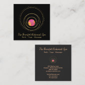 *~* Sacred Geometry Gold Geometric Boho Lunar Vierkante Visitekaartje (Voorkant / Achterkant)