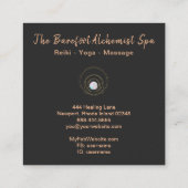 *~* Sacred Geometry Gold Geometric Boho Mandala Vierkante Visitekaartje (Achterkant)