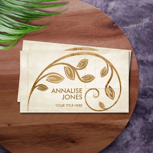 Sacred Geometry Golden Spiral - Boom Branch Visitekaartje