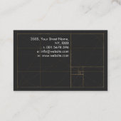 Sacred Geometry - Golden Spiral Branch Visitekaartje (Achterkant)