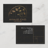 Sacred Geometry - Golden Spiral Branch Visitekaartje (Voorkant / Achterkant)