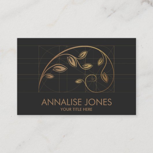 Sacred Geometry - Golden Spiral Branch Visitekaartje (Voorkant)