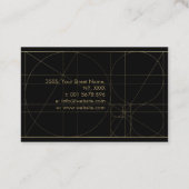 Sacred Geometry - Golden Spiral Branch Visitekaartje (Achterkant)