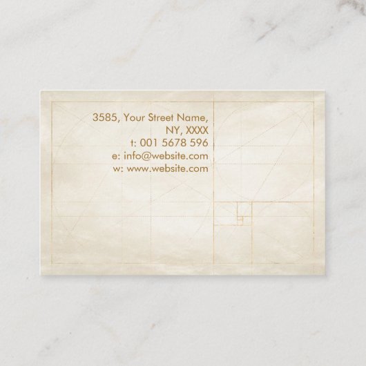 Sacred Geometry Golden Spiral - Chakras Visitekaartje (Achterkant)