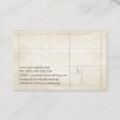 Sacred Geometry Golden Spiral Visitekaartje (Achterkant)