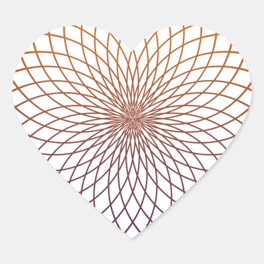 Sacred Geometry Hart Sticker (Voorkant)