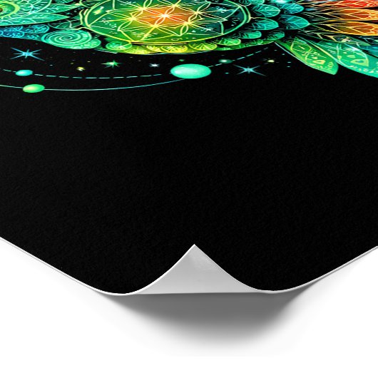 Sacred Geometry Hummingbird Mystic Celestial Desig Poster (Hoek)