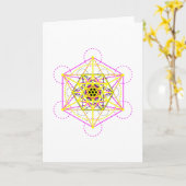 Sacred Geometry Kaart (Gele Bloem)