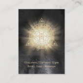 *~* Sacred Geometry - Light Rays Golden Totem Visitekaartje (Voorkant)