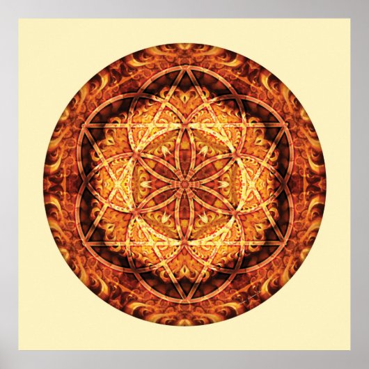 Sacred Geometry Mandala 3 Poster (Voorkant)