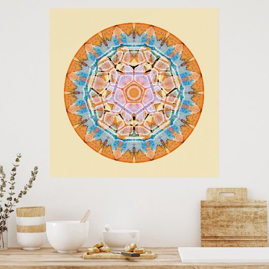 Sacred Geometry Mandala 5 Poster (Keuken)