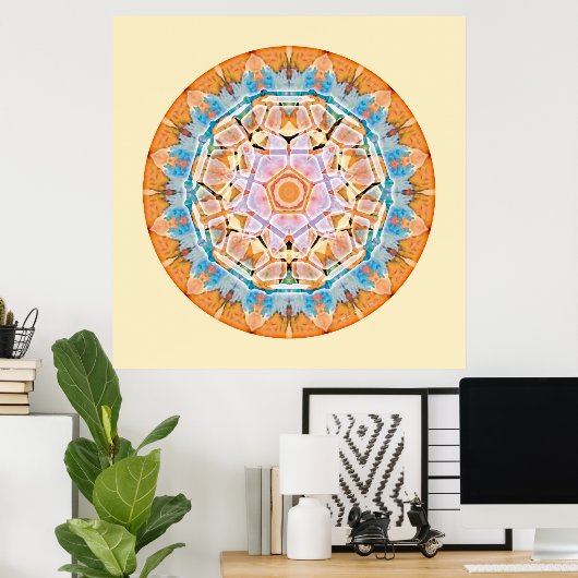 Sacred Geometry Mandala 5 Poster (Thuiskantoor)