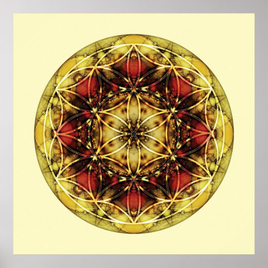 Sacred Geometry Mandala 6 Poster (Voorkant)