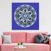Sacred Geometry Mandala Canvas Afdruk (Insitu (Woonkamer))