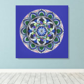 Sacred Geometry Mandala Canvas Afdruk (Insitu (Houten vloer))
