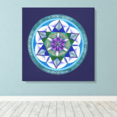 Sacred Geometry Mandala Canvas Afdruk (Insitu (Houten vloer))