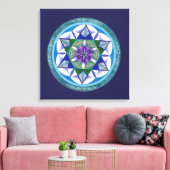 Sacred Geometry Mandala Canvas Afdruk (Insitu (Woonkamer))