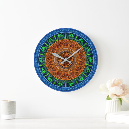 Sacred Geometry Mandala Clock Grote Klok (Huis)