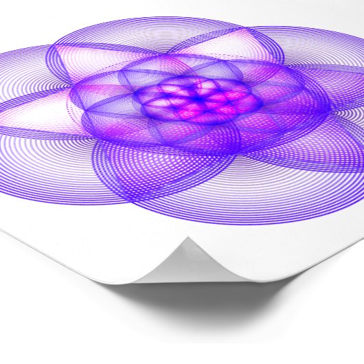 Sacred Geometry Mandala - het Genesispattern Poster (Hoek)