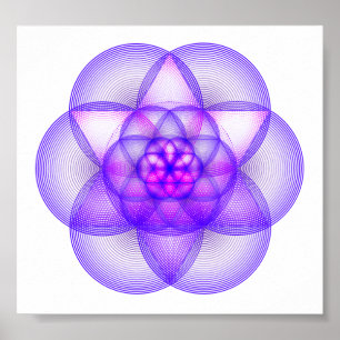 Sacred Geometry Mandala - het Genesispattern Poster