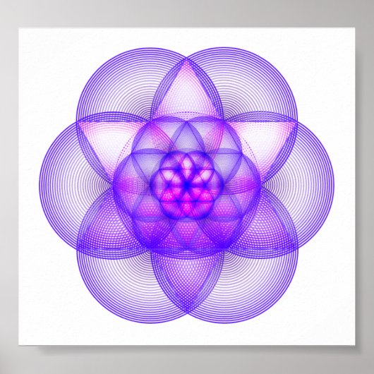 Sacred Geometry Mandala - het Genesispattern Poster (Voorkant)