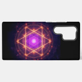 Sacred Geometry Mandala – Light Within the Cosmos Samsung Galaxy Hoesje (Achterkant horizontaal)