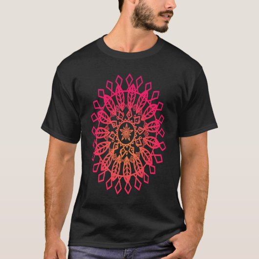 Sacred Geometry Mandala  Spiritual Graphic T-shirt (Voorkant)